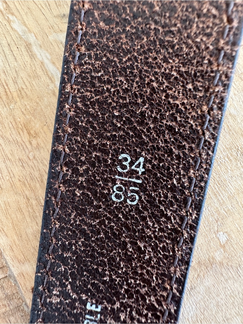 Roots Brown Leather Belt with Metal Buckle, Leather - Picture 5 of 6